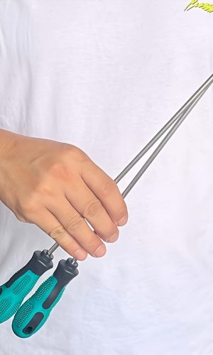 크롬 바나듐 스크루드라이버 초장형 크롬 바나듐 스틸 드라이버 세트 일자·십자 자석 팁 러버 논슬립 손잡이