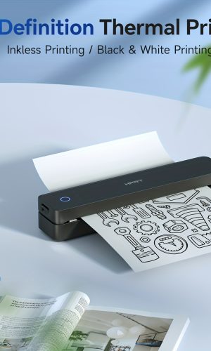 MT610 휴대용 무잉크 모바일 프린터,컴팩트한 사무용 열전사 무선 프린터