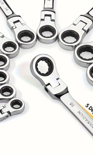 헤비 듀티 라쳇 렌치 세트 OUDISI 헤비 듀티 2-in-1 라쳇 렌치 세트 양방향 배관용 오프닝 듀얼 퍼포즈 라이브 헤드