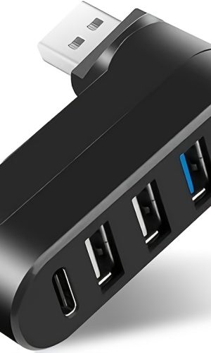 USB 3.0 허브 4포트 USB 3.0 허브 90°·180° 회전 USB 스플리터 3 USB 포트