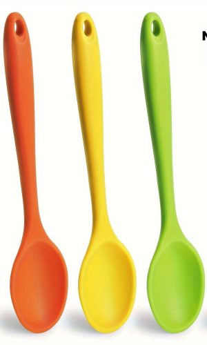 실리콘 스푼 20.32cm 내열 논스틱 주방용 실리콘 티 스푼