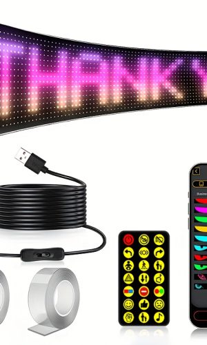 LED 디스플레이 App 조작 스크롤 메시지 아트 USB 전원 야간 발광 다양한 색상·사이즈 제공