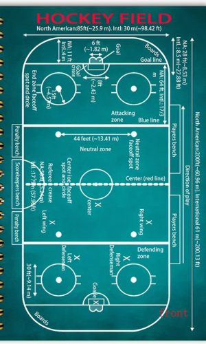 하키 노트북 내구성 아이스하키 코트 디자인 노트
