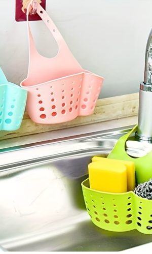 주방 싱크대 오거나이저 조절형 내구성 플라스틱 수전 스펀지 홀더 배수 홀 타공 디자인