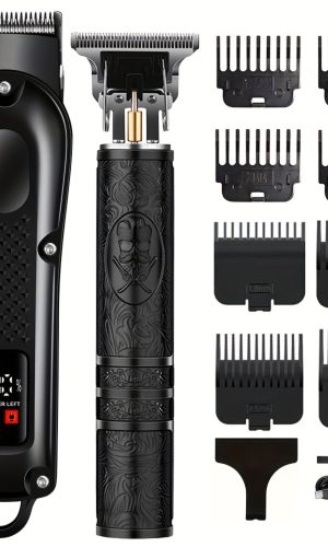 무선 남성 그루밍 세트 전동 헤어 클리퍼 디지털 디스플레이 ABS 바디 헤어 트리머