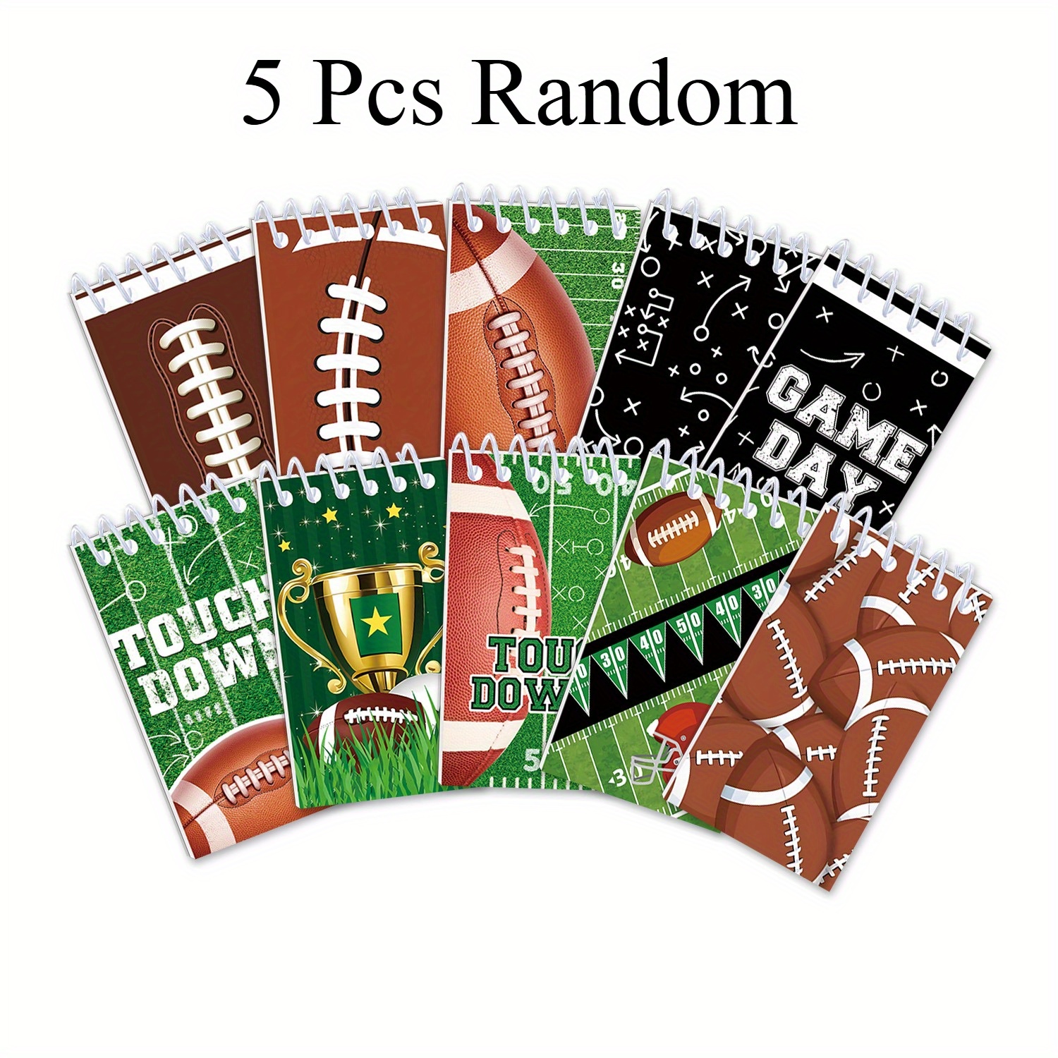 미니 스파이럴 노트 스포츠 테마 파티 선물용 디바이더·절취 페이지 포함