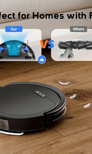 로봇 청소기,강력한 흡입력,120분 작동 시간,슬림 디자인,자동 충전 기능,로봇 청소 및 물걸레질 겸용,Wi-Fi/앱/알렉사 제어 가능,이상적인 제품