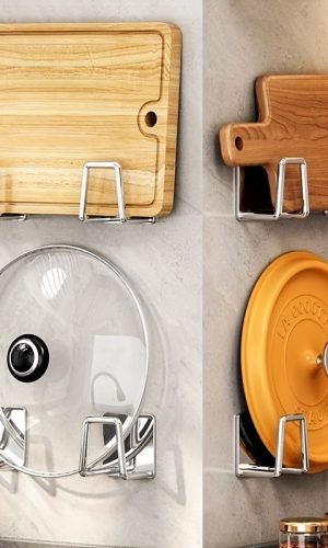 스테인리스 스틸 주방 수납 랙 벽걸이형 멀티 기능 수납 선반