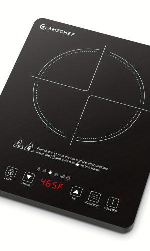 1800W 인덕션 쿡탑,1구 탁상형 인덕션 레인지,터치 컨트롤,온도 조절 기능,타이머 및 과열 방지 기능 포함,이상적인 제품