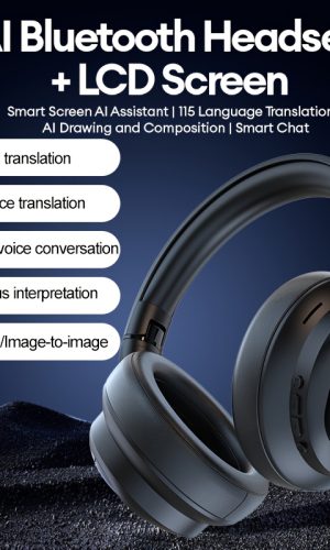 HY-X1 PRO 다국어 채팅 스마트 어시스턴트,언어 학습자 및 문화 교류를 위한 터치스크린 헤드셋